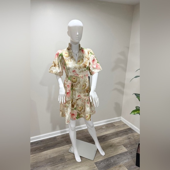 Tuckernuck Crawford Dress M Sun Faded Floral Mini Ruffle Cotton Dress NWT - Picture 8 of 13